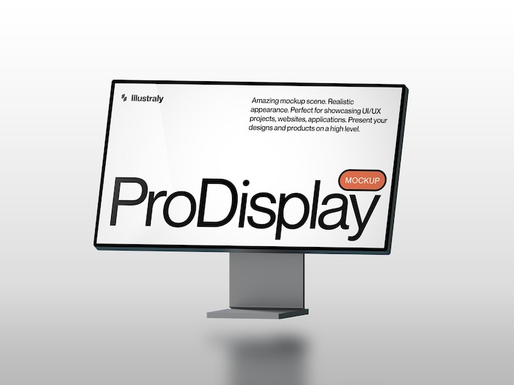 PSD mockup realista del lado derecho de prodisplay mockup