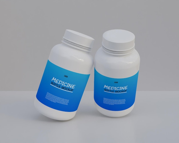 Mockup realistické plastové lahvičky na léky