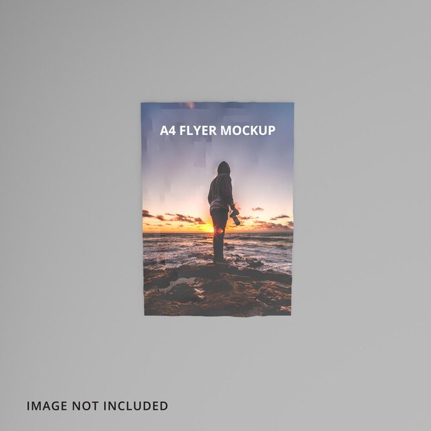 Mockup realistico A 4 flyer Psd Premium