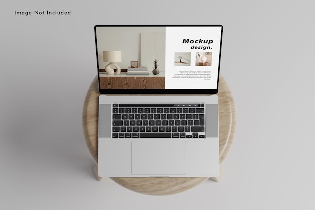 Mockup realistico del laptop reso in 3D