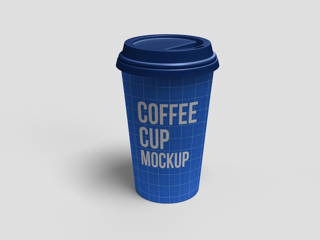 mockup realistico della tazza di caffè di rendering 3d con sfondo semplice