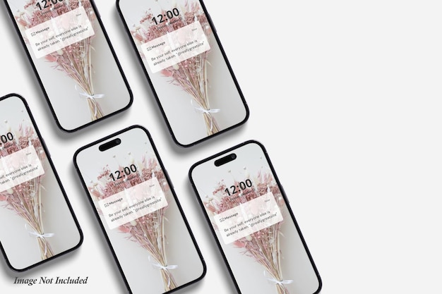 Mockup realistico dello schermo del telefono 14 Pro