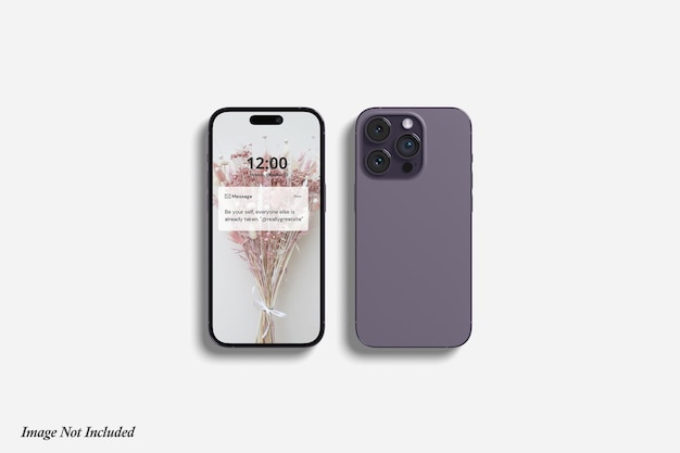 Mockup realistico dello schermo del telefono 14 Pro