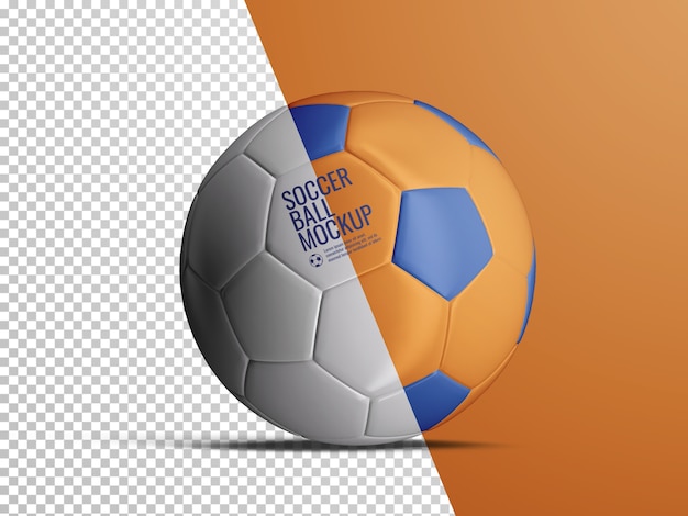 Mockup realistico di pallone da calcio calcio isolato