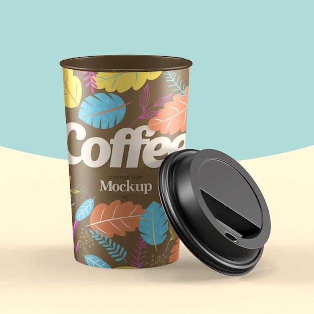 Mockup realistico di una tazza di caffè