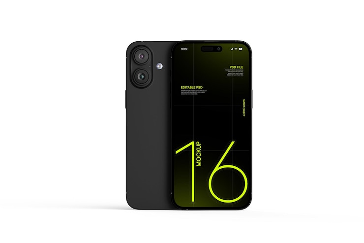 PSD mockup realistico di uno smartphone per la presentazione del design