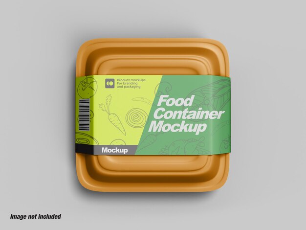 Mockup de un recipiente de comida para llevar