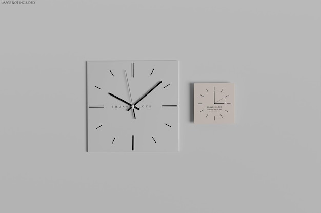 Mockup de reloj cuadrado