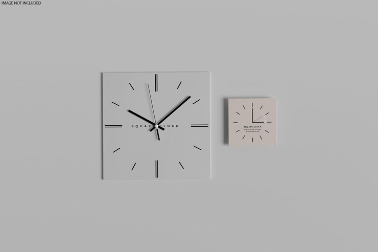 Mockup de reloj cuadrado