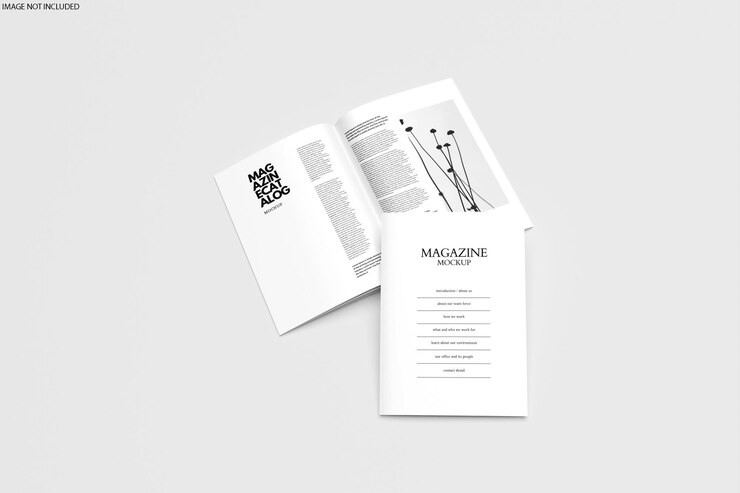 Mockup de las revistas