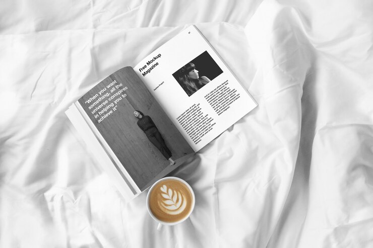 PSD mockup rivista aperta
