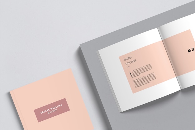 Mockup rivista quadrata