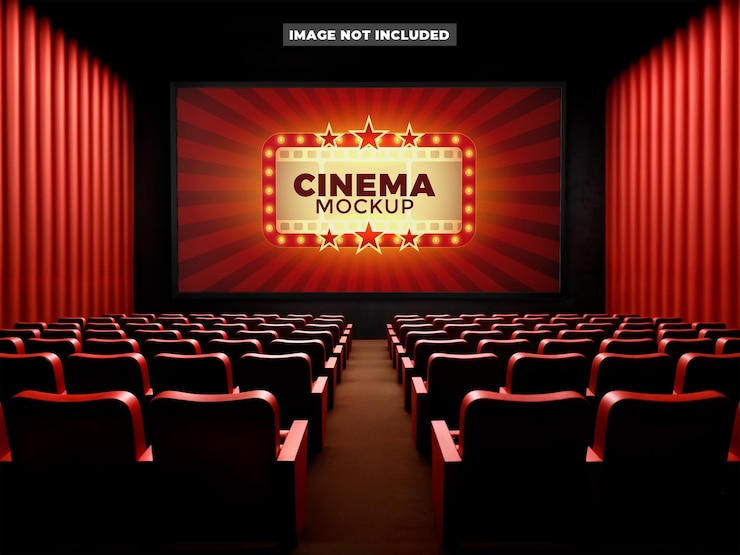 PSD mockup de una sala de cine