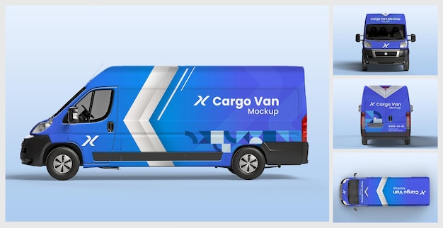 Mockup-Satz für Frachtwagen