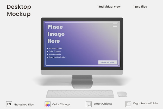 Mockup schermo desktop PSD Premium