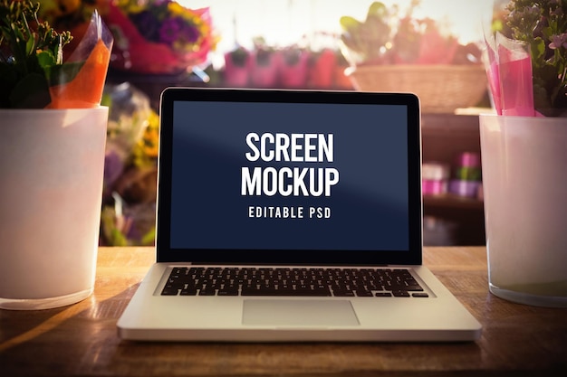 Mockup schermo portatile Photoshop