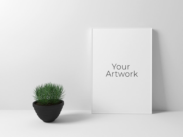 Mockup semplice cornice per poster