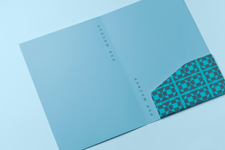 PSD mockup semplice della vista superiore della cartella