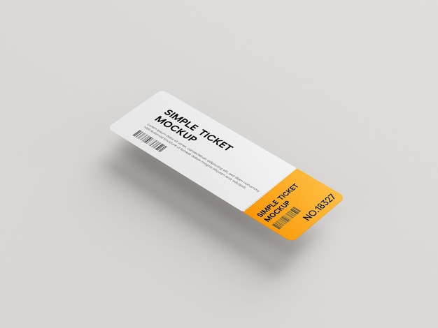 Mockup semplice di biglietti per eventi e promozioni
