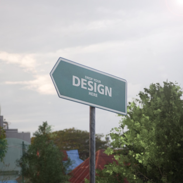 Mockup de señalización Deje su diseño aquí