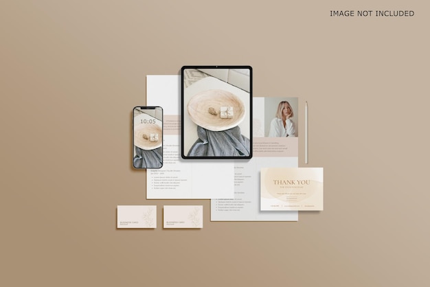 Mockup set stazionario aziendale