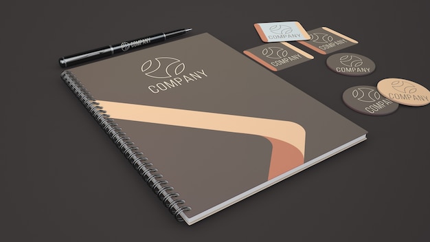 Mockup de showcase stationery