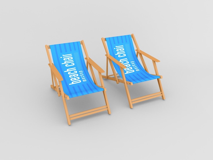 PSD mockup de la silla de playa