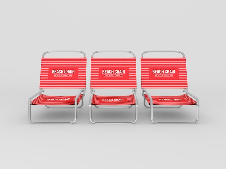 PSD mockup de la silla de playa