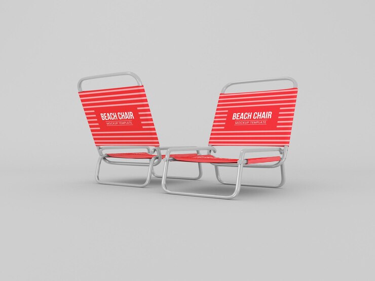 PSD mockup de la silla de playa