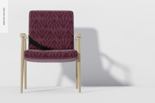 Mockup de Silla Retro, Vista Frontal