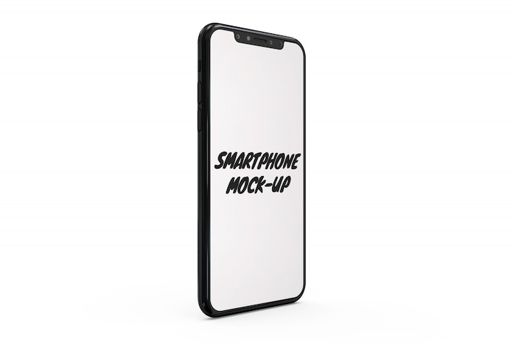 PSD mockup smartphone terisolasi