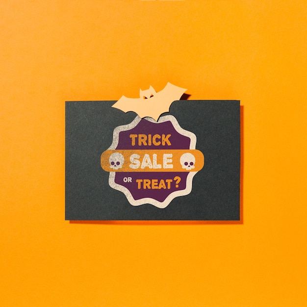 PSD mockup de sobre de halloween