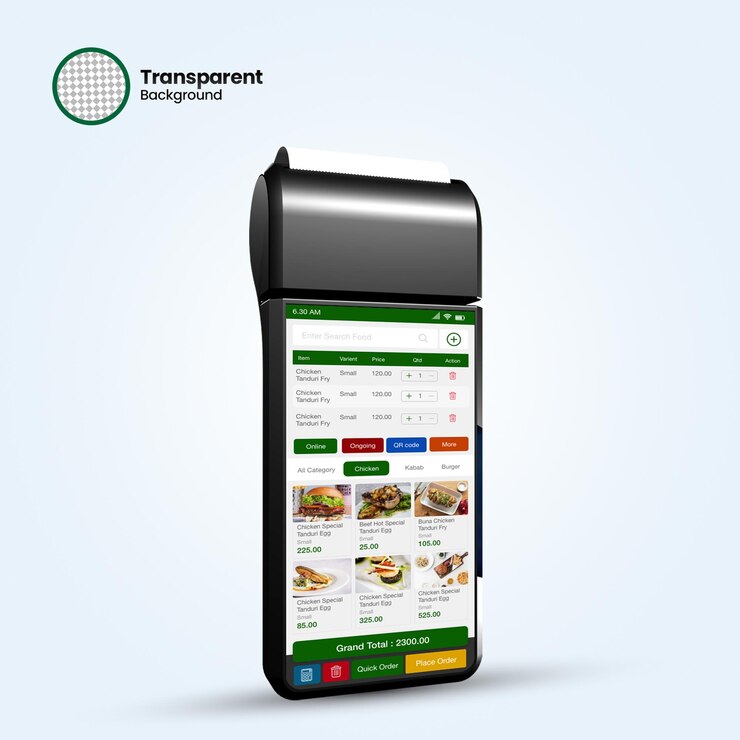 PSD mockup de software pos versátil para las empresas
