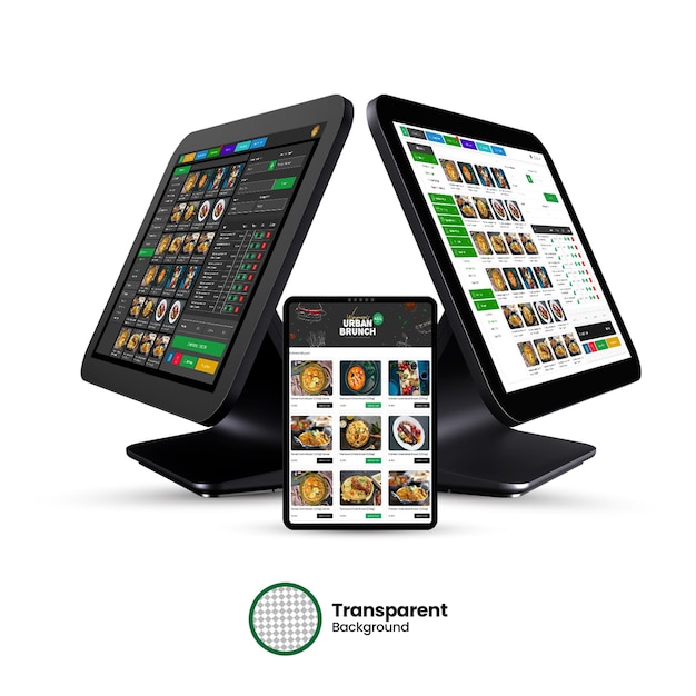 Mockup de software POS versátil para las empresas