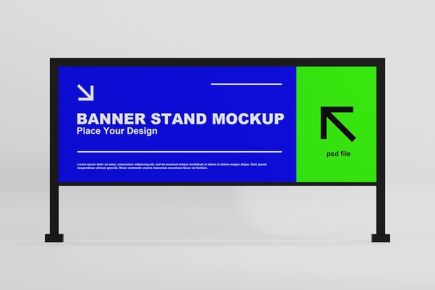 Mockup de soporte de banner para publicidad