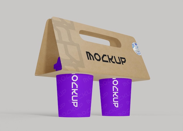 Mockup de soporte de café profesional para el marketing
