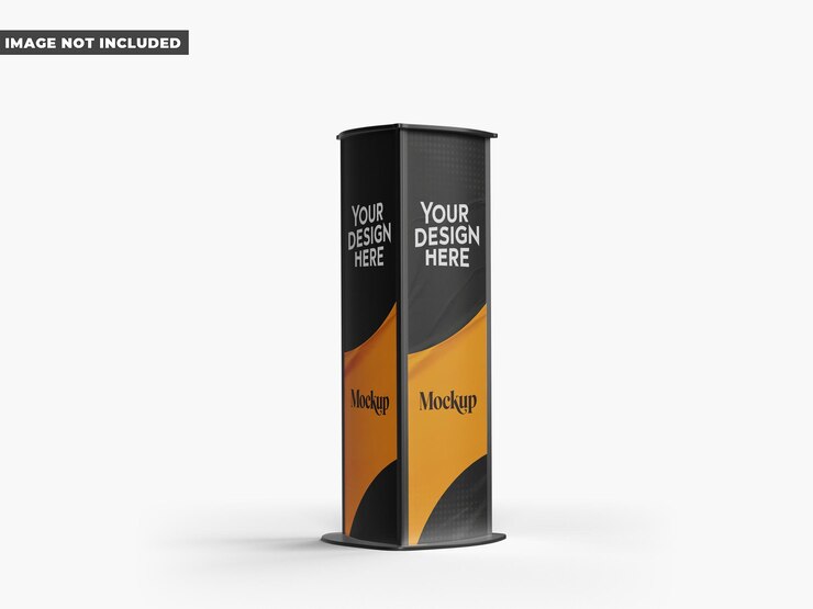 PSD mockup del soporte del cartel del tótem