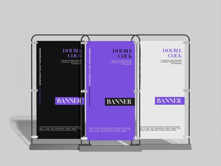 Mockup del soporte del estandarte