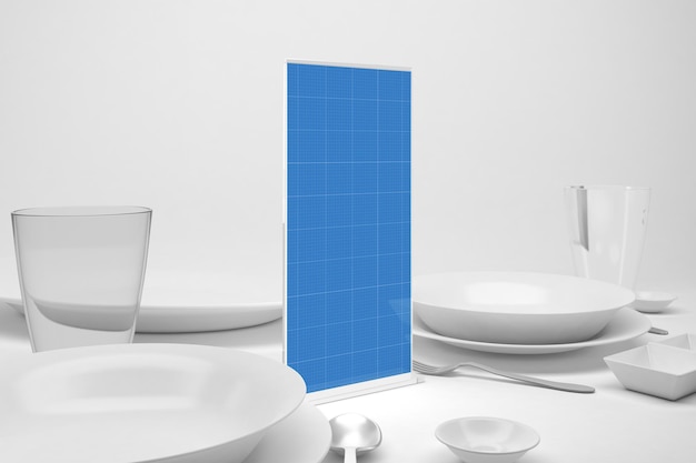 Mockup del soporte del menú de mesa