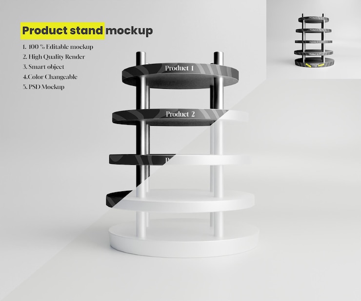 PSD mockup de soporte de visualización o modelo de soporte de producto o modelo de suporte de anuncios
