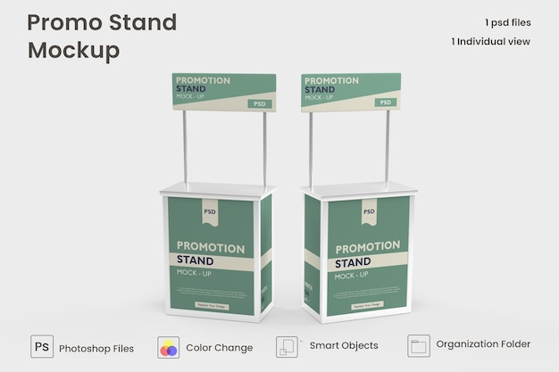 PSD mockup de stand promocional 3d premium psd