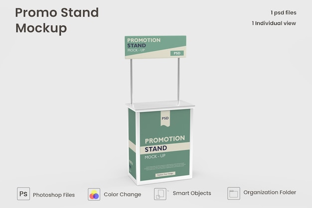 Mockup de stand promocional 3d premium psd