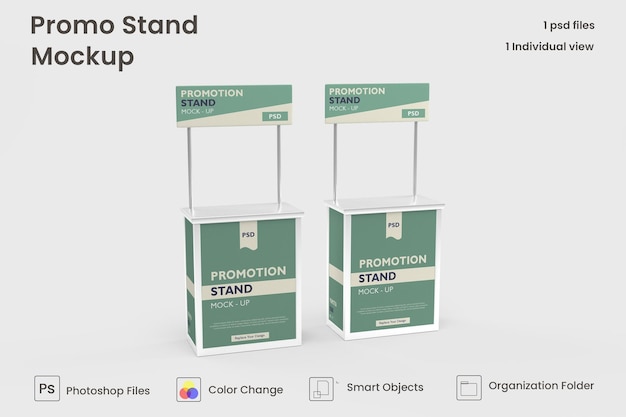 Mockup de stand promocional 3d premium psd