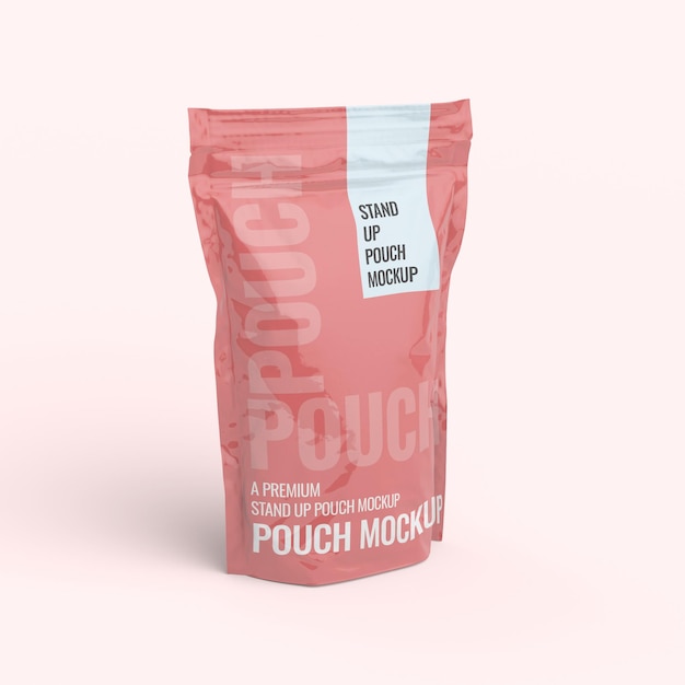 Mockup de Stand Up Pouch para el embalaje de alimentos