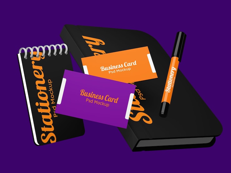 PSD mockup stationery for branding