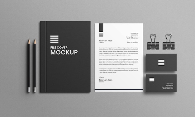 Mockup stazionario impostato per la presentazione