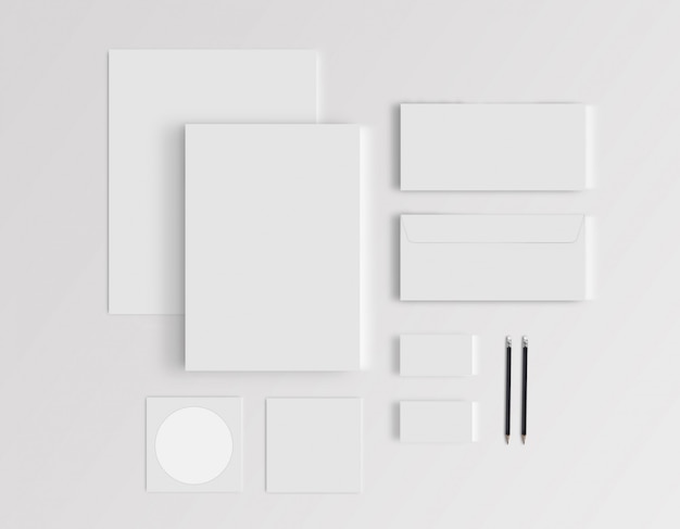 Mockup stazionario marcante a caldo