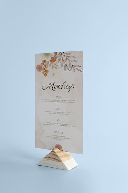Mockup studio porta carte acquerello