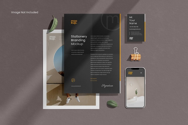 Mockup-Szenenersteller für Briefpapier-Branding