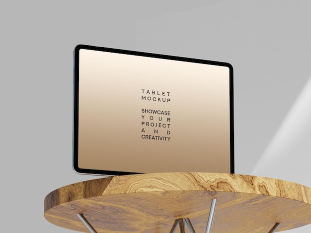 Mockup en tabla de madera Mostrar su proyecto